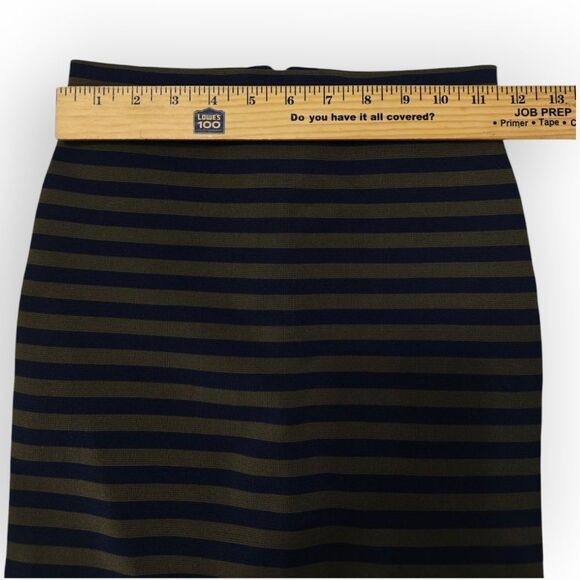 NWT Good American Green and Blue Ribbed Pencil Zip Back Skirt Sz 0 - Picture 6 of 12